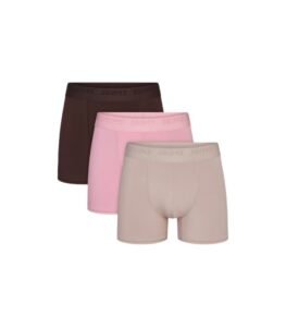 SKIMS men’s stretch boxer briefs 3-pack in neutral tones with fitted silhouette