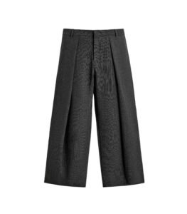Zara pinstripe pleated trousers with tapered fit and tailored minimalist style