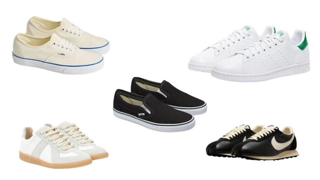 Variety of classic sneaker styles