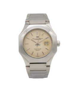 Vintage IWC Yacht Club automatic watch with a sporty stainless steel case and elegant dial design from the 1970s.