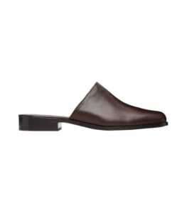Studio Nicholson Barlow brown leather mule loafers with minimalist slip on design