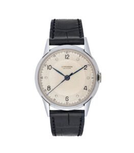 Vintage Longines time only watch with a minimalist dial and classic case proportions, representing timeless mid century watch design.