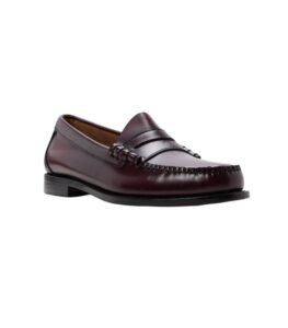 GH Bass Larson Weejuns penny loafer in wine leather styled for everyday city outfits