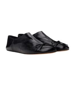 Abra black babouch ballerina flats worn with jeans and tailored trousers for everyday outfits