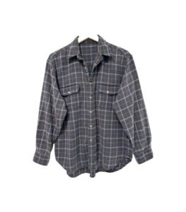 Vintage plaid button-up shirt with relaxed skatewear inspired fit