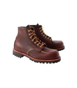 Red Wing Roughneck full grain leather boots styled for daily urban use and comfort