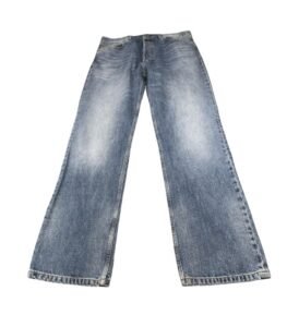 Vintage Carhartt denim jeans with relaxed straight fit and worn soft texture