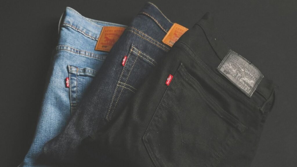 Three pairs of Levi's jeans