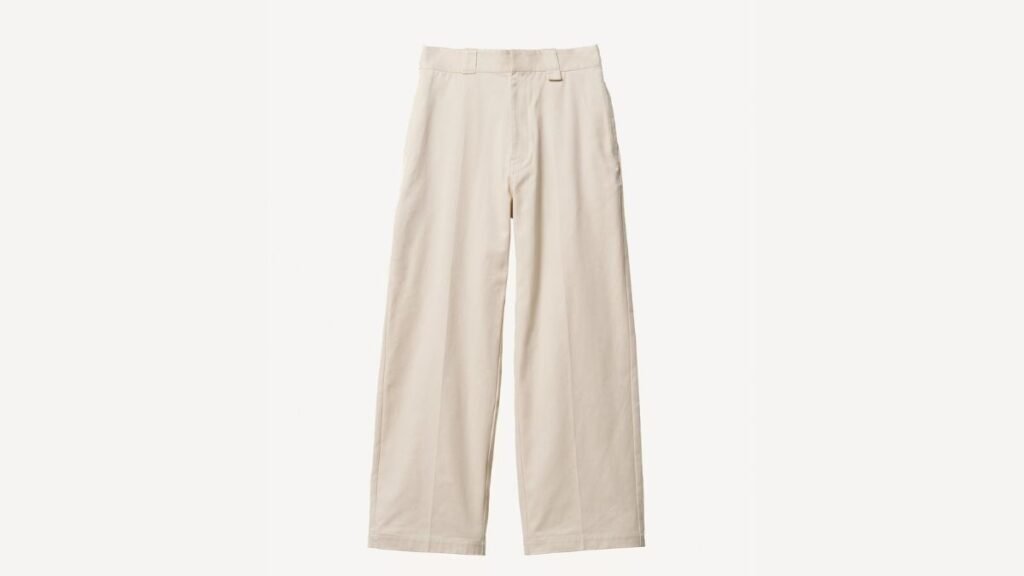 Light beige wide-leg trousers